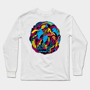 CMYK Abstract Wave of Thoughts No 1 Long Sleeve T-Shirt